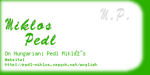 miklos pedl business card